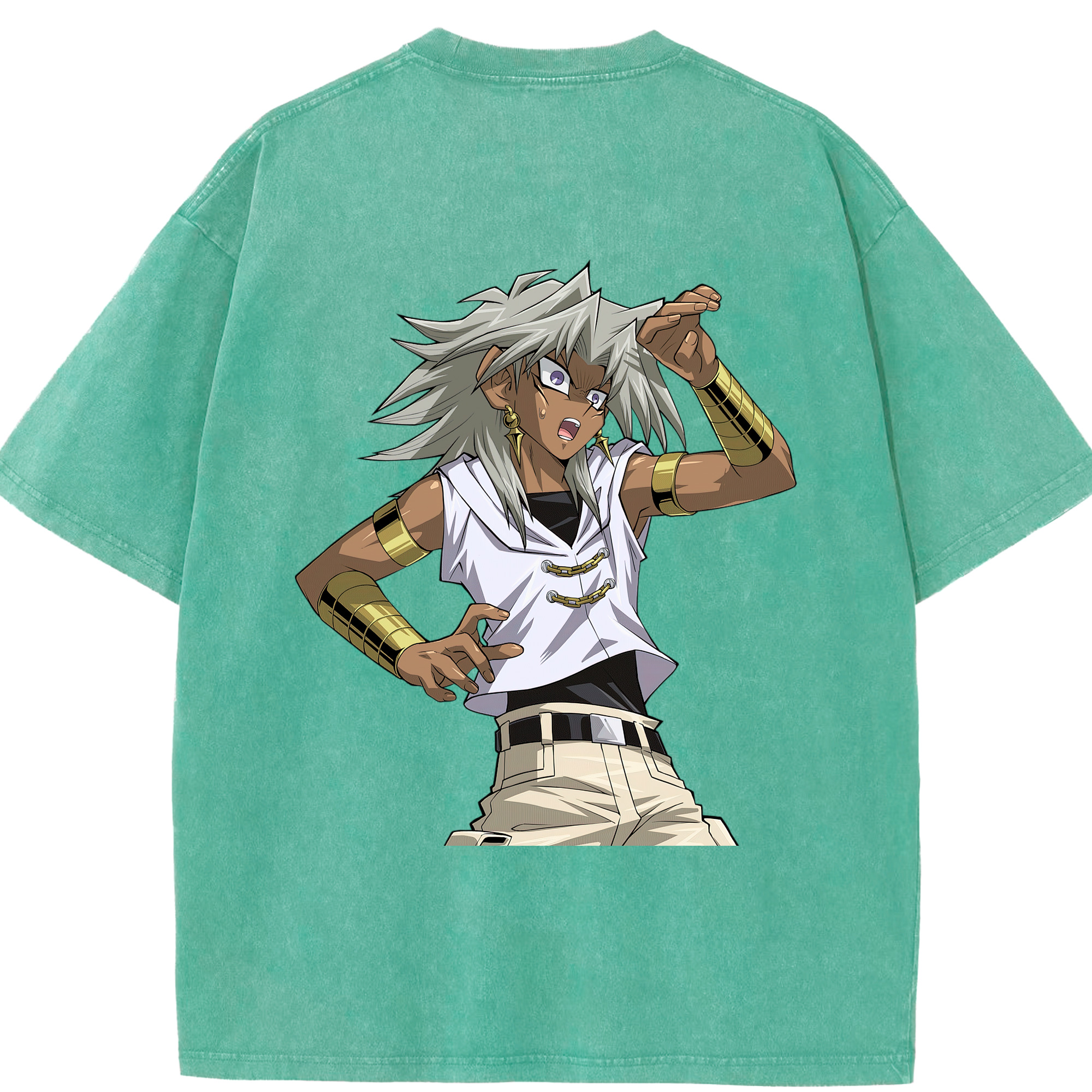 （画像用） 遊☆戯☆王 Yu-Gi-Oh! 綿100% ヴィンテージ風 半袖Tシャツ（背面プリント）